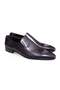 Black Color Laceless Genuine Leather Leather Sole Men's Shoes