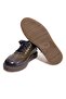 Khaki Color Lace-Up Genuine Leather Hand Painted Men's Shoes - 3