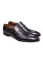Black Color Laceless Genuine Leather Leather Sole Men's Shoes