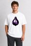 Tattoo Art Style Fig Print T-Shirt - White
