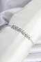 Brass Silver Color Zircon Stone Sergeant Model Waterway Women's Bracelet