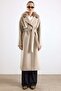 Oversize Detachable Fur Low-Sleeve Coat Stone 3178 - 4