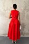 Rose Halter Neck Flared Dress - 4