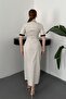 Beige Polka Dot Dress - 5