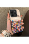 Redmi Note 14 4g Compatible Silicone Edge Hard Back Case Couple Phone Case with Floral Pattern - 3