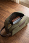 Mega 433 Men's Hand Portfolio Handbag Clutch Bag Shaving Bag Green-Brown