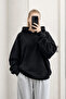 Wings Back Lace Detailed Oversize Sweatshirt - 2