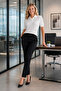 Women's White Polo Collar Buttoned Short Sleeve Knitted Sweater Blouse 23070 - 8