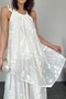 Ekru Asymmetric Cut Bluz and Skirt Set with Tie-Up Collar Detail Rob39845 - 2