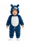 Girl Boy Baby Welsoft Plush Jumpsuit Hooded Zippered Winter Baby Jumpsuit Soft Fleece Jumpsuit with Dog Figure