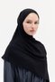 Jakar Rami Shawl with Baklava Pattern - Black - 2