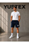 3 Pieces of Men's Ny Printed Shorts (Black - Gray - Navy Blue) with Sweat-Absorbing Flexible Structure - 3