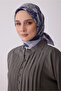 Fresh Flower Pattern Lilac Navy Blue Modal Scarf 3805 - 25 - 2