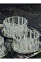 Crystal Silver Delfi Glass Bowl Set – Decorative Snack, Nut, and Dessert Serving Set with Round Tray - 5