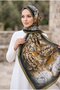 Rose Motif Premium Shawl Series Oil Green