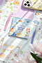 Soft Aesthetic Themed Spiral Sticker Notebook 10X11 cm - 5