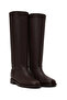 Women's Brown Leather Boots Wf160014Df - 2