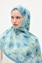 Hazel Kraş Shawl - Blue-Green - 4