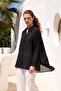Merwish Stone Detail Cotton Shirt 1653 Black - 3