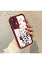 Xiaomi Mi 12t Compatible Case Camera Protector Minnie Pattern Burgundy Lover Couple Silicone Phone Case - 2
