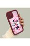 Samsung Galaxy A51 Compatible Case Camera Protector Minnie Pattern Burgundy Lover Couple Silicone Phone Case - 3