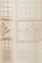 Rose Sprinkled with Rose Embroidery and Cross Stitch, Authentic Lace Detailed Cotton Decorative Curtain - 8