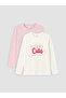 Crew Neck Printed Girls' 2-Piece T-Shirt