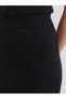 Mg Trend'En Black Knitwear Skirt with Elastic Waist - 5
