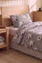 Lamb Patterned Single Duvet Cover Set |   Cotton |   160X220 cm Duvet Cover, 1 Piece 50X70 cm Pillowcase and Fitted Sheet |   Cute and Durable - 3