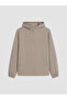 Relax Fit Hooded Gabardine Men's Coat - 5