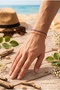 Purple Orange String Bracelet Set Adjustable Couple Friendship Bracelet - 6