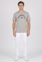 Men Sportswear Fit Short Sleeve Outdoor T-Shirt, Dark Grey - 2