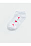 Nevavm Patterned Girls' Booties Socks with Difference in Color, Pack of 5 - 2