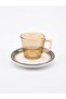 Coffee Set Glass Espresso Turkish Coffee with Ceramic Plate 80 Cc - 3