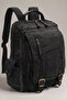 Celsus Black 4013 Vintage Canvas Backpack with 15.6 Inch Laptop Compartment, Multi-Pocket Travel and Daily Use Bag