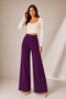 Women's High Waist Modal Fabric Sweatpants with Front Stitching Detail - 7