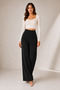 Women's High Waist Modal Fabric Sweatpants with Front Stitching Detail - 6