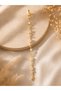 Women's Stone-Embellished Elegant Bracelet Stylish Gold Color Leaf Figured Bracelet - 2