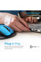 Contour Wireless Ambidextrous Mouse - 4 Programmable Buttons, Adjustable 1600 DPI, Nano USB - 5