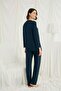 Women's Long Sleeve Buttoned V-Neck Pajama Set 18681 - 6