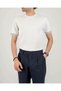 Italian Style Slim Fit Men's Crew Neck Short Sleeve Knitwear T-Shirt Ecru T20031-05 - 5
