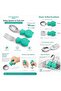 304 Steel Panda Baby Spoon Fork Set with Silicone Handle Bpa Free Ergonomic Non-Slip Green - 2
