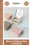# Makeup Bag Travel Type Jewelry Case Compact Stylish Portable Organizer Makeup Box Bag with Mirror - 5