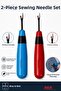 Seam Ripper Set of 2 (Blue + Red) |   Professional Thread Removal Device |   Ergonomic Non-Slip Handle |   Tailor & Home Use