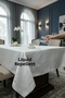 Thick Textured Water Repellent Tablecloth Stylish Jacquard Living Room Dining Table Cover - 2