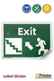 Exit / Exit Isg Warning Sign Sticker 25X35 cm