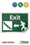 Exit / Exit Isg Warning Sign Sticker 15X21 cm