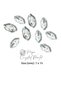 40 Pieces of Silver Cased Stone with 40 Pieces of Silver Cased Stone. Size: 7 mm X 15 mm Pegu Crystal World - 2