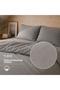 Double Duvet Cover Set 4 Pieces Including Fitted Sheet 100% Natural Washed Cotton - 4