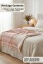 Double 4-Layer Muslin Bedspread 220X230 cm Buldan Handmade Striped Without Filling - 2